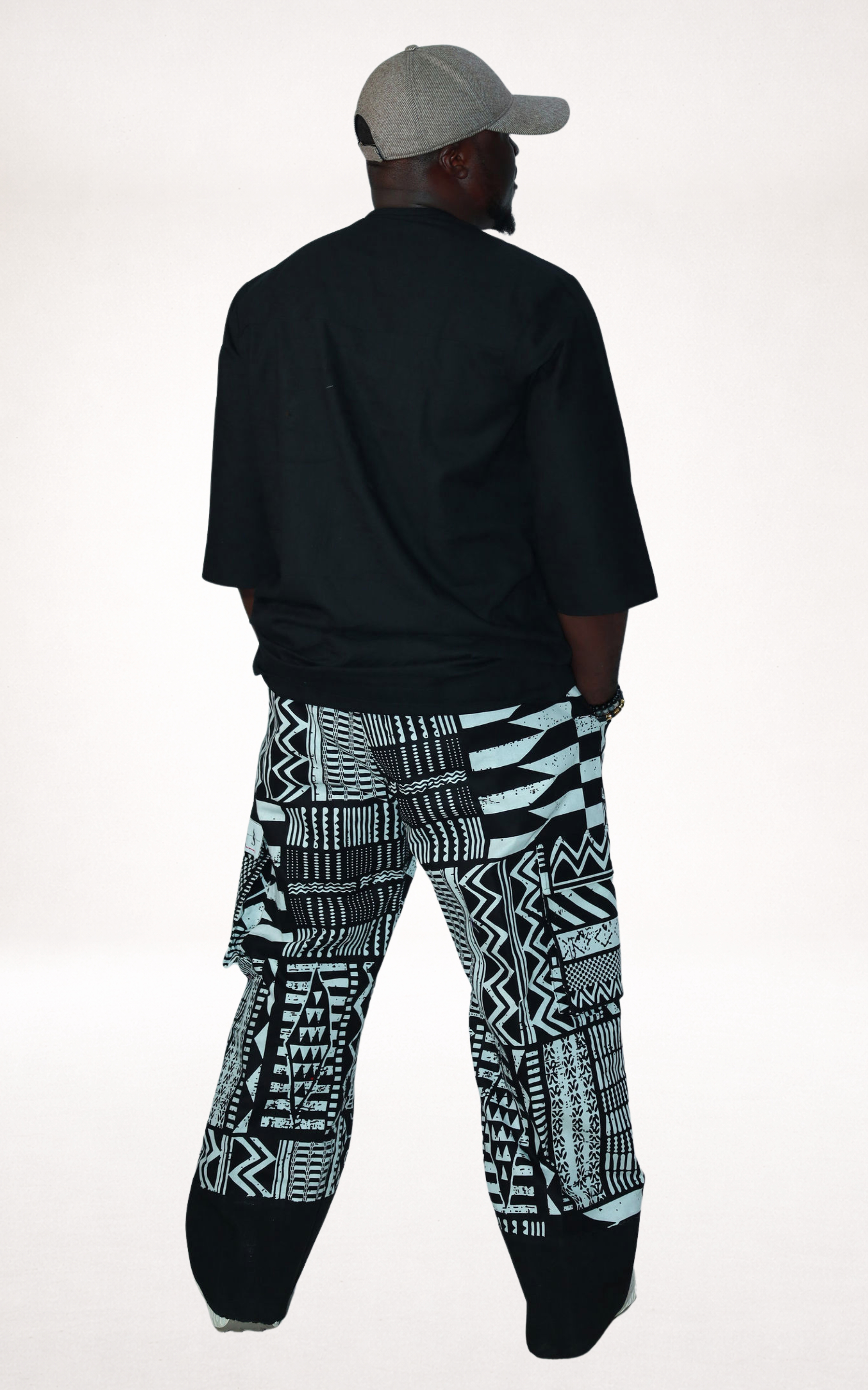 Black & White Aso-oke Trousers - page 2