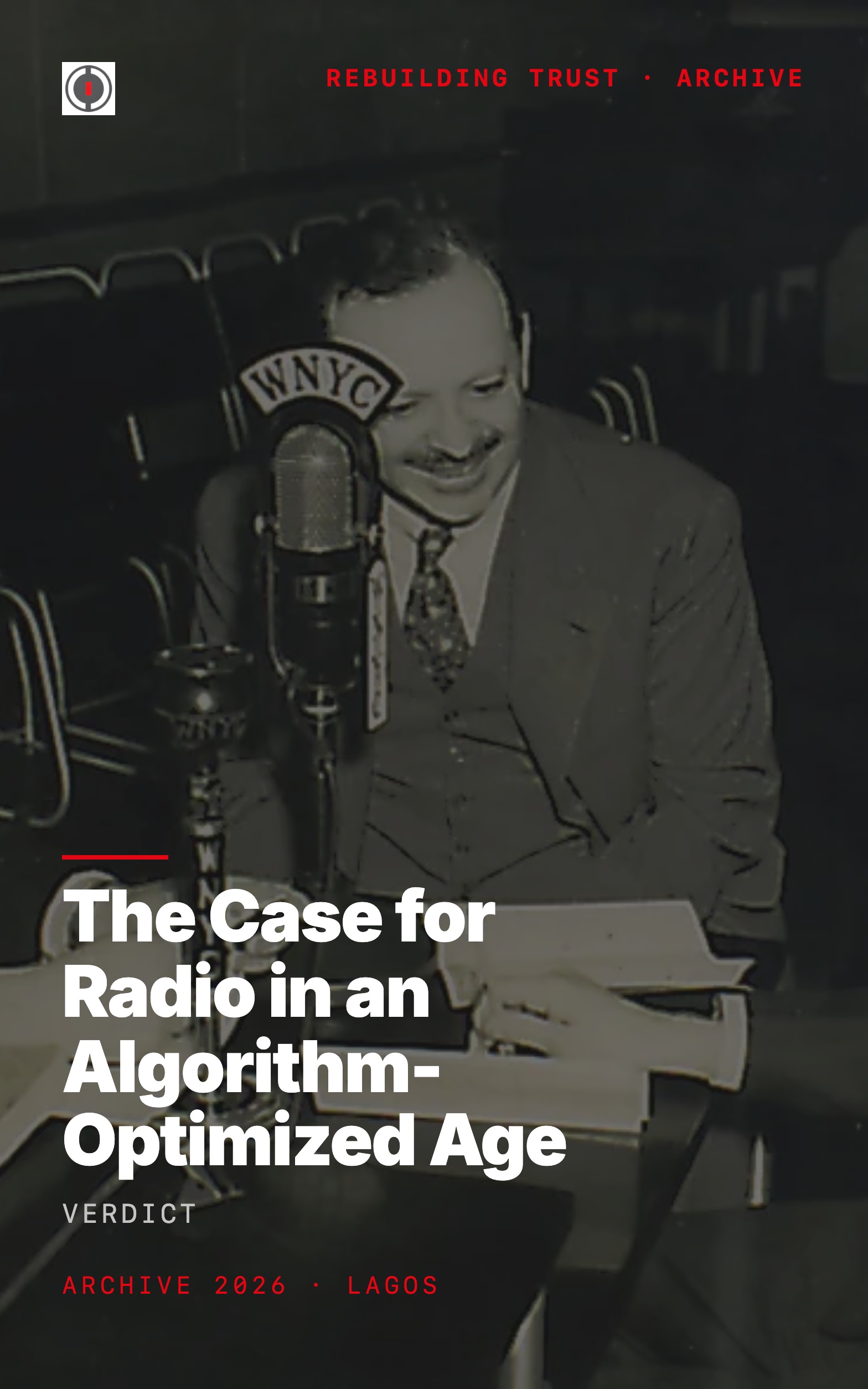 The Case for Radio in an Algorithm - Optimized Age